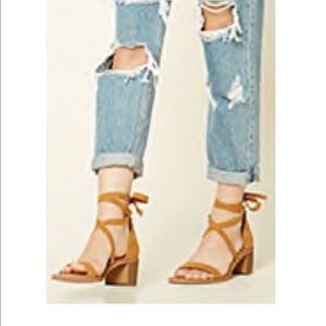 *NWT* Faux Suede Ankle Strap Heels